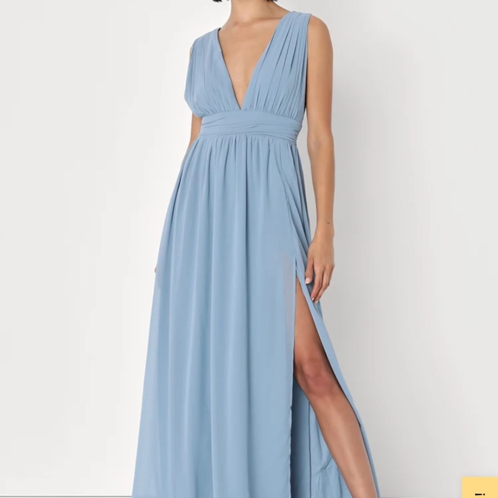 Lulus size large blue steel dress